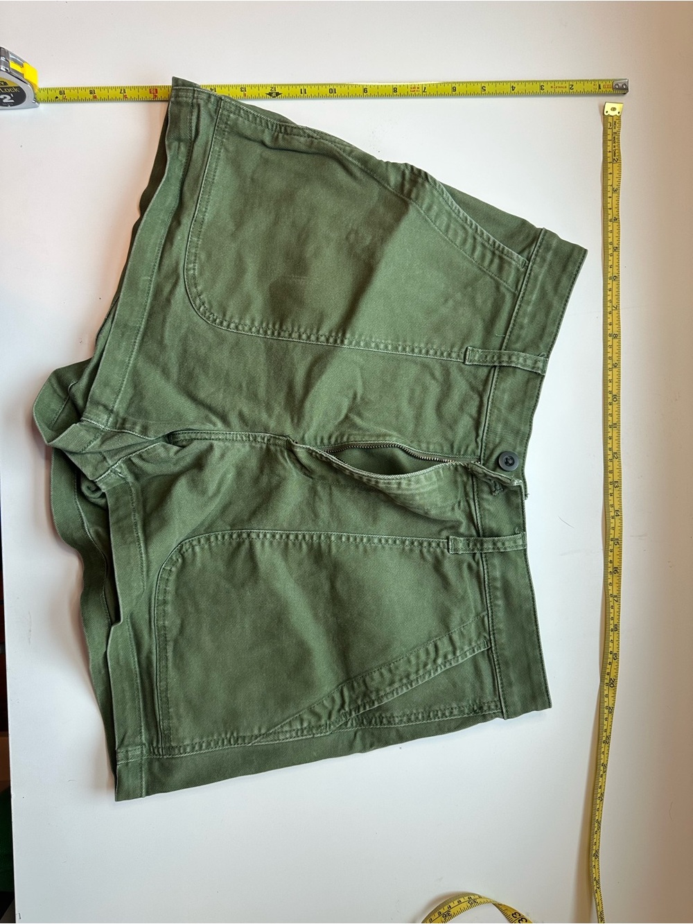 Madewell Olive Green Women's High-Rise Utility Shorts - Picture 2 of 5